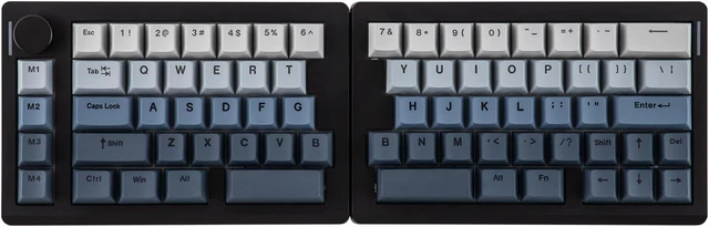 Main image of EPOMAKER Split70 Wireless Ergonomic Keyboard with QMK/VIA and Knob, Mechanical Gaming Keyboard with RGB, Hot-Swap, Creamy Linear Switch, PBT Keycap, Gasket, Mac Modifier, 70% Split Layout (Black)