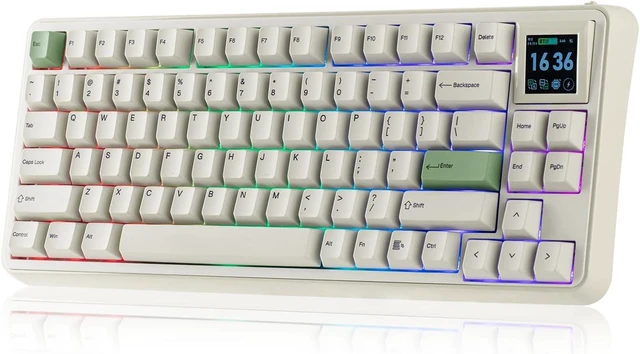 Main image of EPOMAKER RT75 Wireless Mechanical Keyboard with 1.54 Hot-Swap Screen
Retro Aesthetic for Your Desk with GIFs & Images, Thocky Gasket Custom Driver, RGB, Mac Keys, PBT Keycaps, BT/2.4Ghz