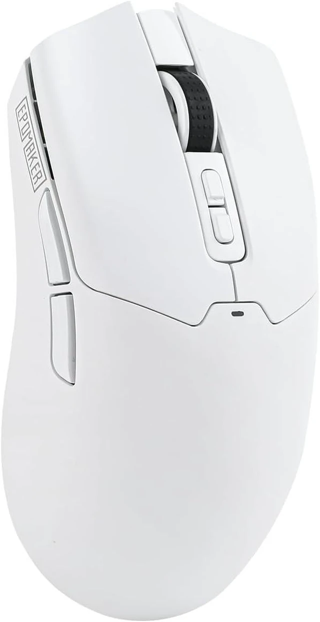 Main image of EPOMAKER Click Gaming Mouse Wireless 2.4Ghz/BT/Type-C, 800 to 42,000 DPI Adjustable, 8K Polling Rate, 500mAh, Lightweight Optical Mouse, for PC/Mac/Linux (White)