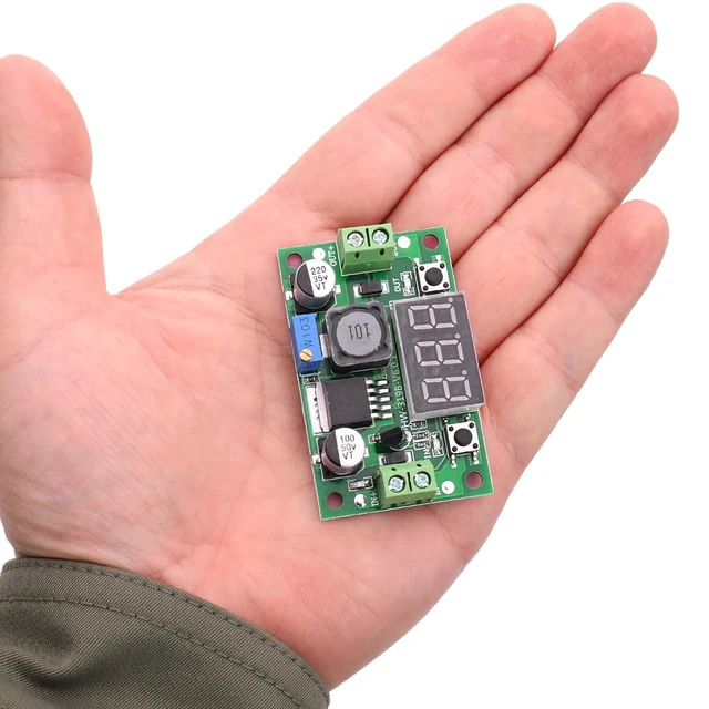 Alt view image 4 of 7 - 2PCS LM2596 Adjustable DC to DC Step Down Power Convert Module
4.0-40V Input, 1.25-37V Output, Buck Converter, with LED Voltmeter Digital Display