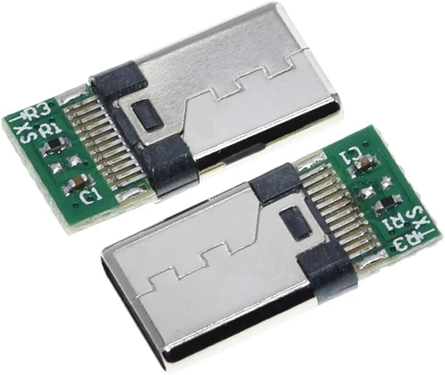 Alt view image 6 of 6 - 10PCS USB 3.1 Type C Connector 24 Pins Male Female Plug Socket
Receptacle Adapter to Solder Wire & Cable, 24P PCB Board Support Module