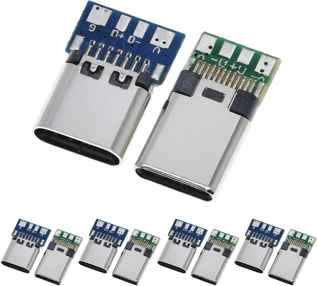 Main image of 10PCS USB 3.1 Type C Connector 24 Pins Male Female Plug Socket
Receptacle Adapter to Solder Wire & Cable, 24P PCB Board Support Module