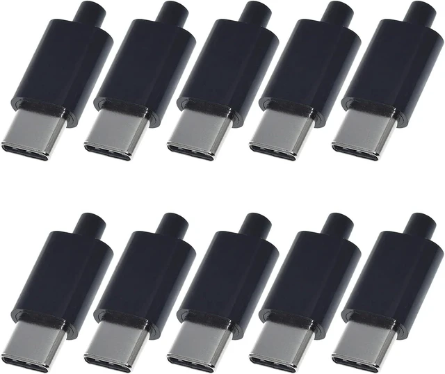 Main image of 10Set USB 3.1 Type C Male Connector
24 Pin, Welding Data Line Interface, 24P PCB Board Support Module, Black