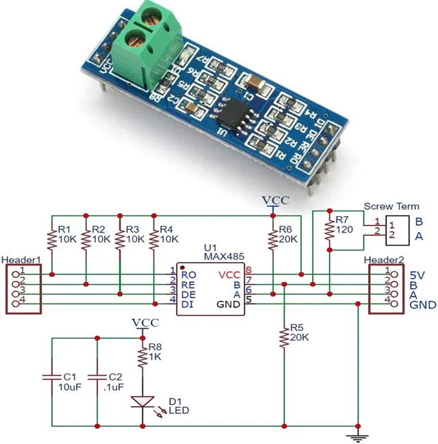 Alt view image 5 of 7 - 10PCS MAX485 RS485 Transceiver Module TTL Serial to RS-485 Module
UART Serial to RS-485 Module, for Arduino Raspberry Pi Industrial-Control