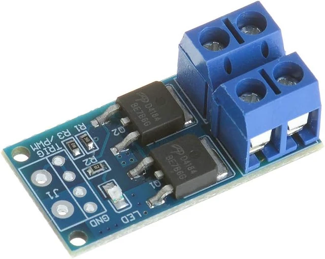 Alt view image 6 of 7 - 5PCS DC 5V-36V 15A 400W Dual MOSFET Trigger Switch Drive Module
Max 30A, High-Power, 0-20KHz PWM Adjustment, Electronic Switch Control Board, Motor Speed Control, Lamp Brightness Control