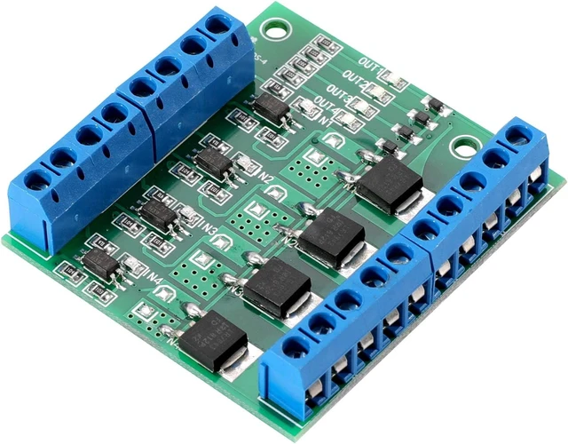 Alt view image 3 of 6 - 2 pack MOSFET Trigger Switch 4 Channel Drive Module 400W
DC 3.7-27V 10A, Large Power, PWM Adjustment, Electronic Switch Control Board