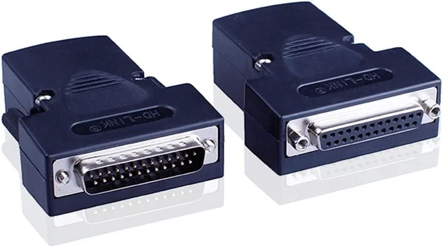 Alt view image 7 of 7 - 2PCS DB25 Solderless RS232 Serial to 25 pin Terminal Female Adapter D-SUB Port Connector, Breakout Board, with Case Long Bolts Tail Pipe, 2PCS Female