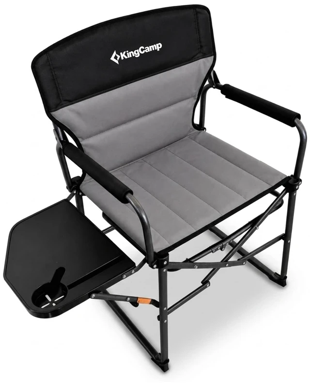 Main image of Oversized Camping Directors Chair Heavy Duty 440lbs, Side Table | Folding Padded Wide Seat Camp Chair for Adults, Anti-Sag Fabric, 50% Flat Fold, Portable, Outdoor Lawn Fishing RV Sport