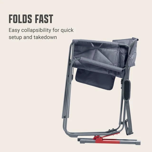 Alt view image 4 of 6 - Pro Rocker Chair, Easy & Fast Folding, 250lb Capacity, Mussel | Zero-Gravity Rocking System, Easy & Fast Folding, Supports up to 250 Pounds, Padded Armrests, Portable Design