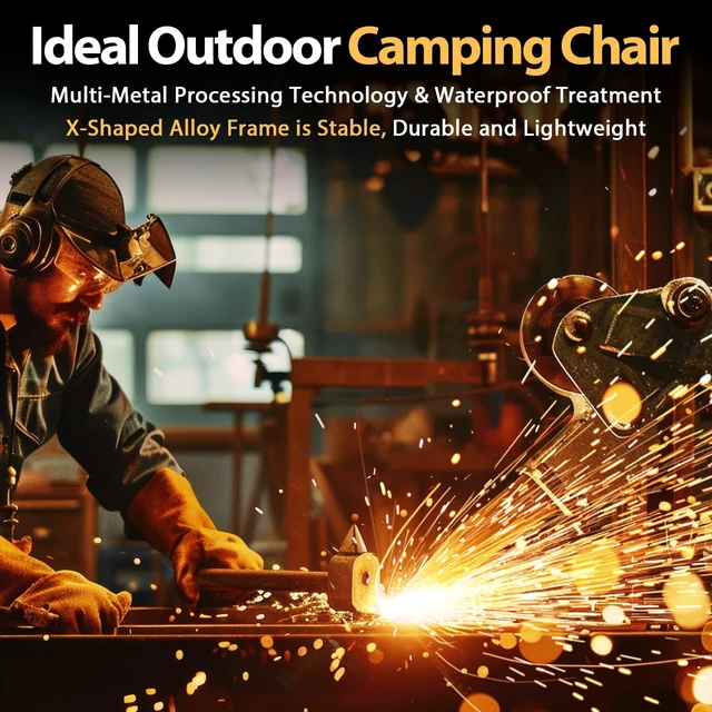 Alt view image 6 of 6 - Heated Camping Chair with 20,000 mAh Battery, Long-Lasting for 500 Mins, Fully Padded Heated Camp Chairs, Heavy Duty Folding Chairs for Winter Camping,RV Travel