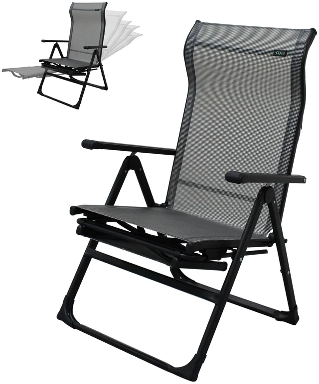 Main image of Sports Zero Gravity Chair Recliner Lounge Chair with Foot Rest Gray | Ergo+ Heavy Duty Steel Folding Patio Chair w/ Headrest Adjustable Reclining Systerm for Camping, Lawn, Outdoor & Indoor