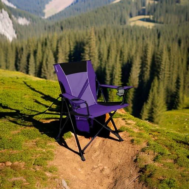 Alt view image 5 of 7 - Dual Lock Portable Camping Chairs - Enjoy the Outdoors with a Versatile Folding Chair, Sports Chair, Outdoor Chair & Lawn Chair - Dual Lock Feature Locks Position Kawachi Purple