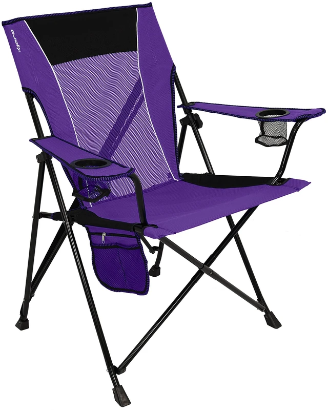 Main image of Dual Lock Portable Camping Chairs - Enjoy the Outdoors with a Versatile Folding Chair, Sports Chair, Outdoor Chair & Lawn Chair - Dual Lock Feature Locks Position Kawachi Purple