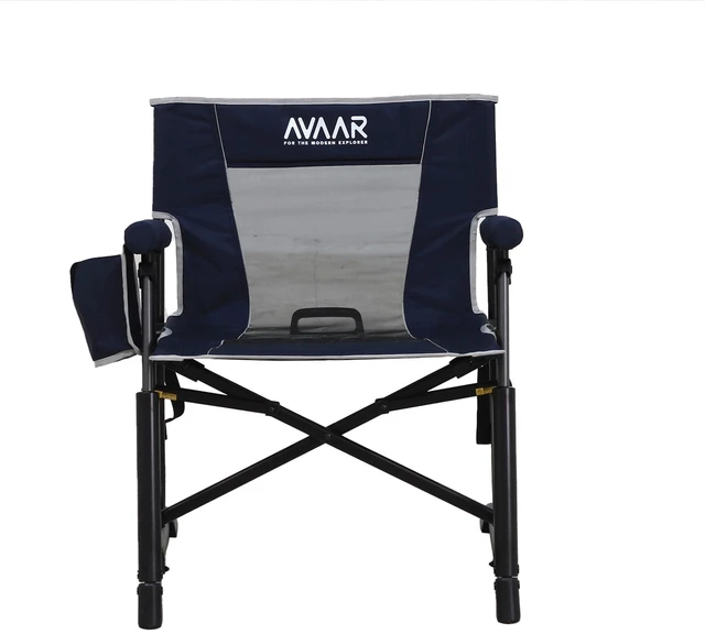 Alt view image 5 of 7 - Go-Flow Compact Rocking Camping Chair,Durable Armrests,Drink Holder & Comfortable Backrest,Portable Travel Seat for Camping, Fishing, Lawn, Beach, Patio,400LBS Capacity, Indigo Blue
