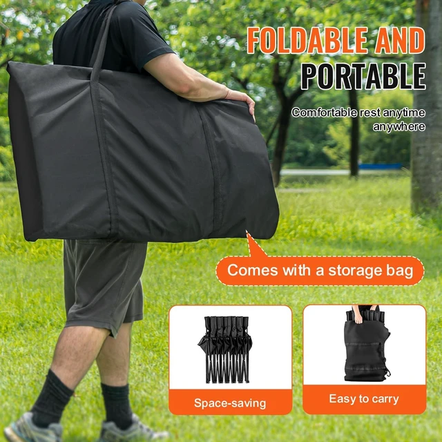 Alt view image 6 of 7 - Portable Folding Bench 6 Seats Sideline Camping with Backrest Black | for Team Sports and Outdoor Events, Includes Carry Bag, No-Assembly Setup, Instant Seating, and Supportive Rest for Players