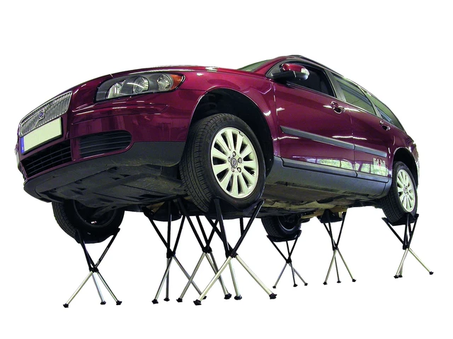 Alt view image 7 of 7 - - Comfort Model - Black and Silver - 3 Legged Folding Stool in Aluminium - Height 18" to 30" - Maximum Load 440 to 550 Lbs - Made in Sweden