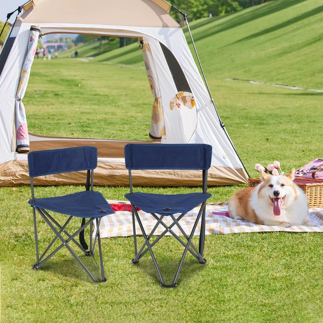 Alt view image 7 of 7 - 2 Pack Tripod Chairs for Adults, Folding Lightweight Portable Golf Chairs