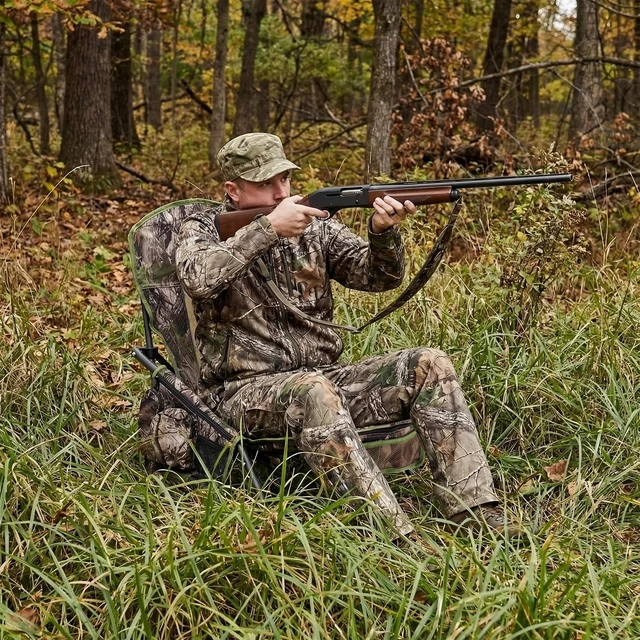 Alt view image 7 of 7 - Turkey Hunting Chair, Low Profile Ground Blind Seat | 300LBS Folding Deer Hunting Chair with Carry Bag and Storage Pockets for Fishing Outdoor Travel Picnic
