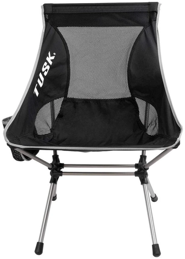 Main image of Compact Camp Chair - Large, 330lb Capacity, Taller Back | 600D Oxford Cloth, 7075 Aluminum Frame; Side Pocket, Storage Bag; 2.75lbs, Sets Up in Under 1 Minute