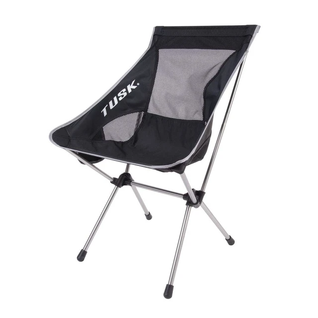 Alt view image 2 of 5 - Compact Camp Chair - Large, 330lb Capacity, Taller Back | 600D Oxford Cloth, 7075 Aluminum Frame; Side Pocket, Storage Bag; 2.75lbs, Sets Up in Under 1 Minute