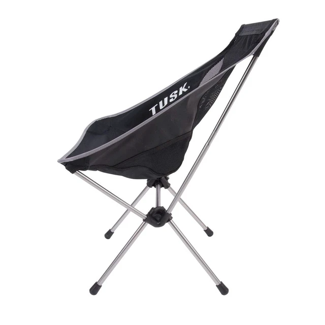 Alt view image 3 of 5 - Compact Camp Chair - Large, 330lb Capacity, Taller Back | 600D Oxford Cloth, 7075 Aluminum Frame; Side Pocket, Storage Bag; 2.75lbs, Sets Up in Under 1 Minute