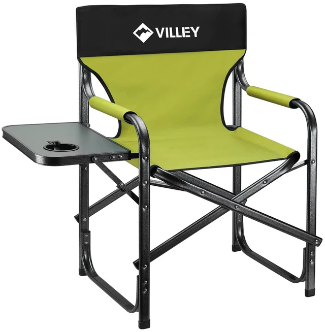 Main image of Heavy Duty Directors Chair, Folding Camping Chair, 350 lbs Capacity | Durable Outdoor Chair with Side Table & Cup Holder for Camping, Tailgating, Lawn, Picnic, Fishing & Beach