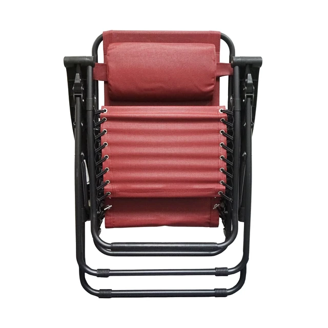 Alt view image 4 of 6 - Sports Zero Gravity Outdoor Portable Folding Camping Lawn Deck Patio Pool Recliner Lounge Chair for Adults, Adjustable Headrest, Burgundy