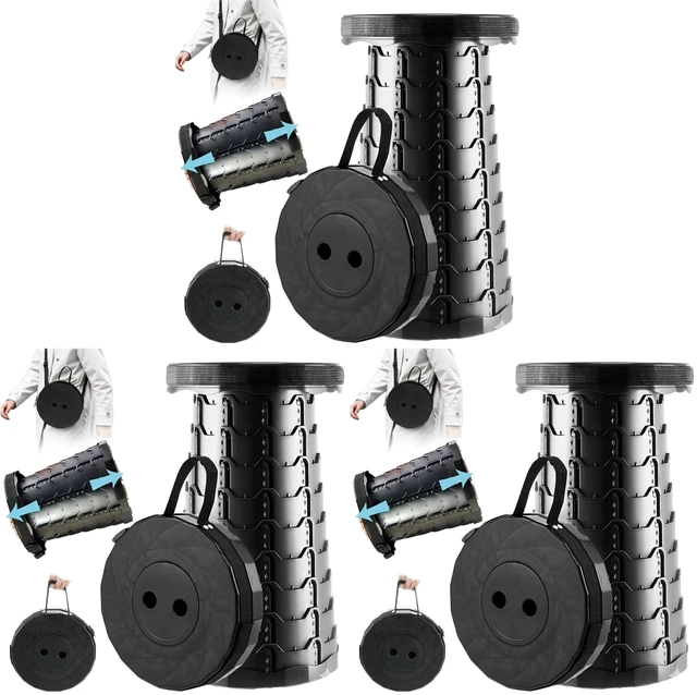 Main image of Upgraded Foldable Stool Thickened, Portable Collapsible Stool Retractable Stool for Fishing, Hiking Tours, BBQ, Parties, Outdoor Activities (Pack of 3)