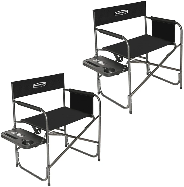 Main image of Camping Directors Chair with Side Table, Foldable and Portable, Fishing,Trip,Picnic,HikeLawn,Sports,Beach,Outdoor Camping Chair for Adults,Drink Holder and Mobile Storage,2p