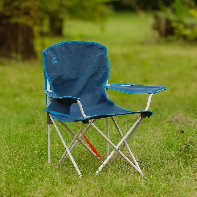 Alt view image 2 of 6 - Youth Quad Folding Outdoor Chair | 120-Pound Capacity, Locking Frame, Durable Steel, 600D Polyester