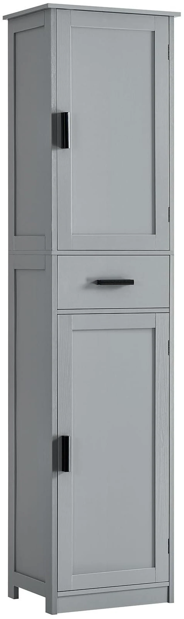 Main image of 67 Tall Bathroom Cabinet, Storage Cabinet with 4 Shelves & 2 Doors, Narrow Storage Cabinet for Bathroom, Living Room, Home Office, Greige