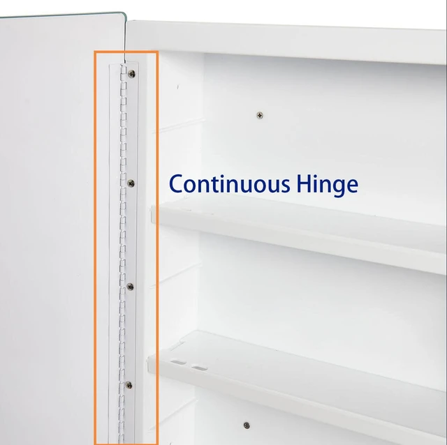 Alt view image 7 of 7 - Plastic Medicine Mirror Cabinet for Bathroom 16 x 26 inch, Surface and Recessed Mount