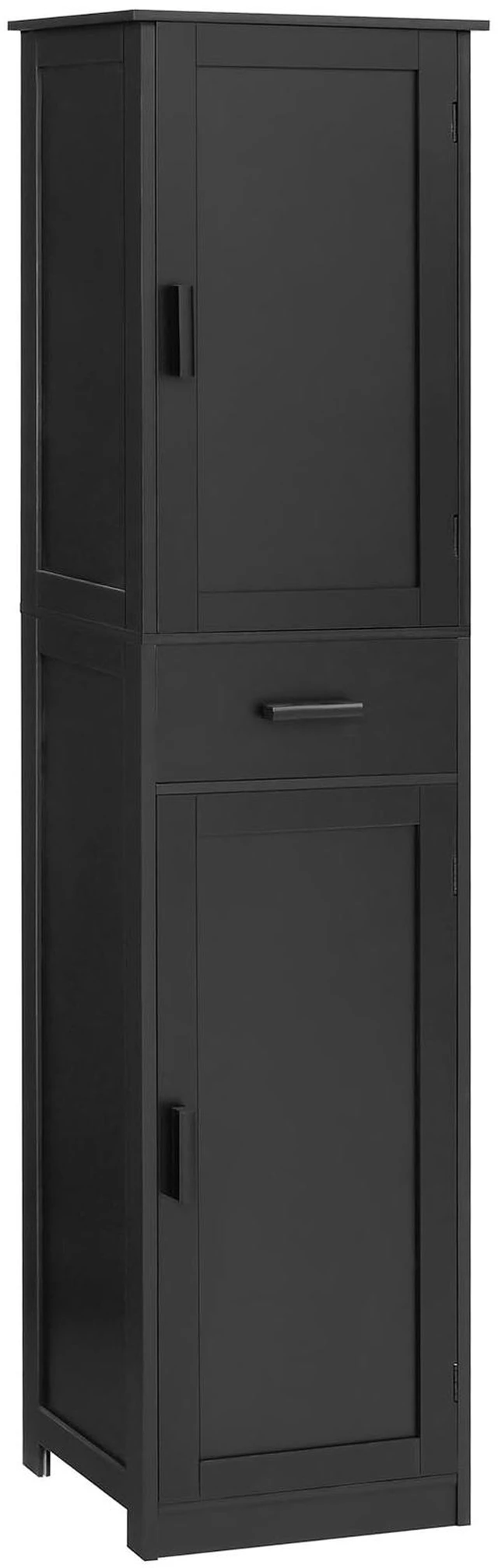Main image of 67'' Tall Storage Cabinet with 4 Shelves & 2 Doors, Bathroom Cabinet with 1 Drawer, Narrow Storage Cabinets for Bathroom, Living Room, Home Office, Black