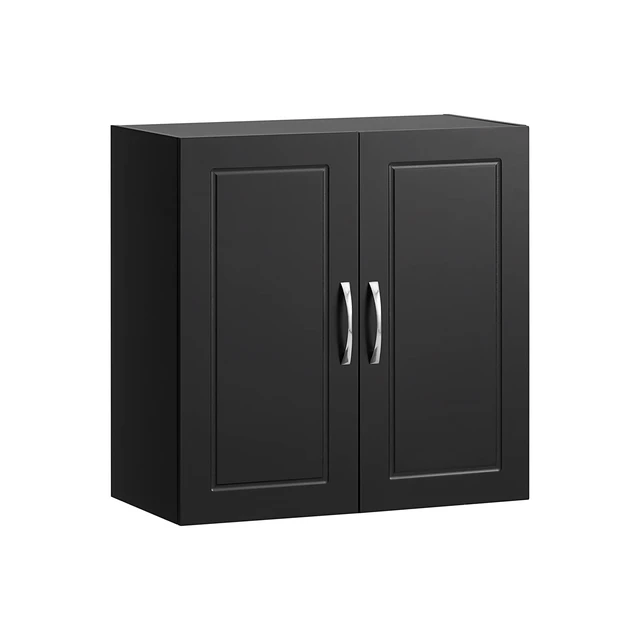 Main image of Bathroom Kitchen Wall Cabinet, Garage or Laundry Room Storage Medicine Cabinet, Linen Tower Bath Cabine with Shelf, Black FRG231-SCH