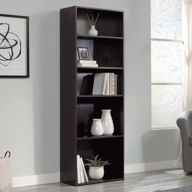 Alt view image 4 of 7 - Beginnings 5-Shelf Bookcase, Bookshelf with Adjustable Storage Shelves, in Cinnamon Cherry finish