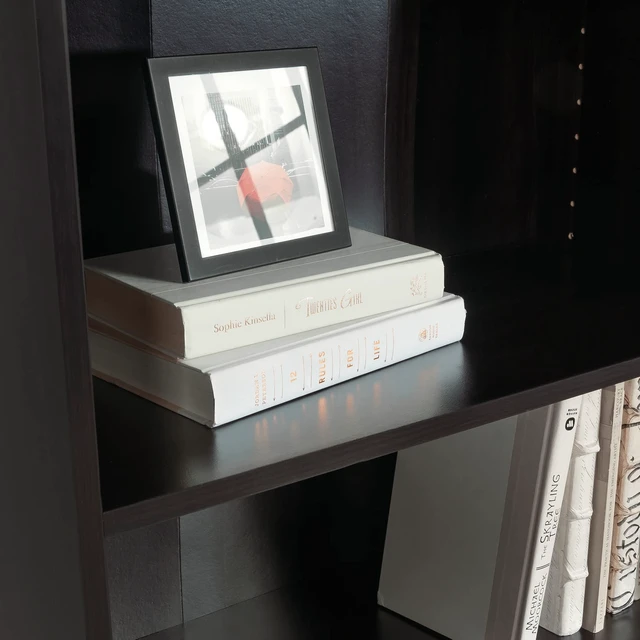 Alt view image 6 of 7 - Beginnings 5-Shelf Bookcase, Bookshelf with Adjustable Storage Shelves, in Cinnamon Cherry finish