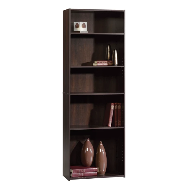 Alt view image 2 of 7 - Beginnings 5-Shelf Bookcase, Bookshelf with Adjustable Storage Shelves, in Cinnamon Cherry finish