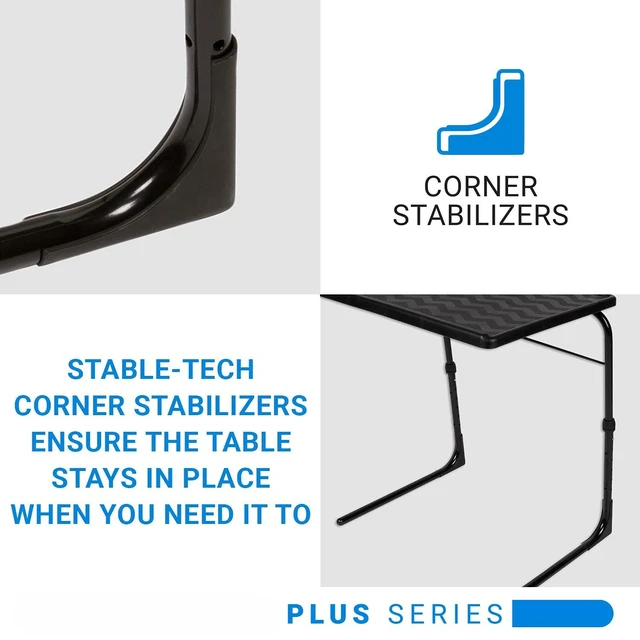 Alt view image 9 of 12 - TV Tray Table | Portable Desk Folding Dinner Tray, Couch Table Trays for Eating Snack Food, Portable Laptop Desk, Bed Trays for Eating | Adjustable TV Trays with 3 Angles and Cup Holder