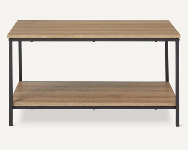 Alt view image 5 of 6 - Rectangular Coffee Table with Bottom Shelf, Living Room Center Table, Wooden, 19.9" D x 31.5" W x 16.5" H