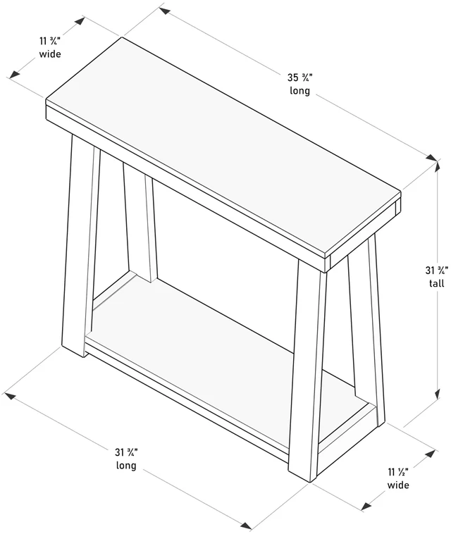 Alt view image 6 of 7 - Classic Console Table, with Shelf, 36 Inch, Walnut | Non-Toxic Finishes, Versatile Design, Built-In Storage, Elegant Details, Easy Assembly, Quick Setup, Solid Wood