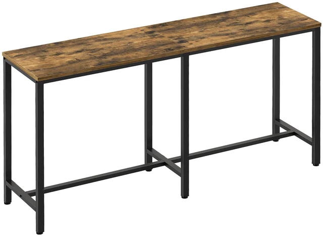 Main image of 70.8" Long Bar Table, Counter Bar Height Table, High Top Table, Rectangular Hightop Bar Pub, for Kitchen, Living Room, Entryway, Rustic Brown and Black BT08BR