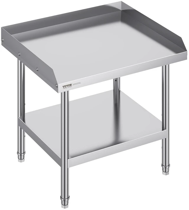 Main image of Stainless Steel Equipment Grill Stand, 24 x 28 x 26 Inches Stainless Table, Grill Stand Table with Adjustable Storage Undershelf, Equipment Stand Grill Table for Hotel, Home, Restaurant Kitchen
