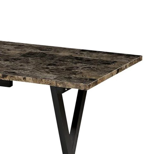 Alt view image 3 of 6 - Home Decor Tray Table Set, Faux Marble, Brown
