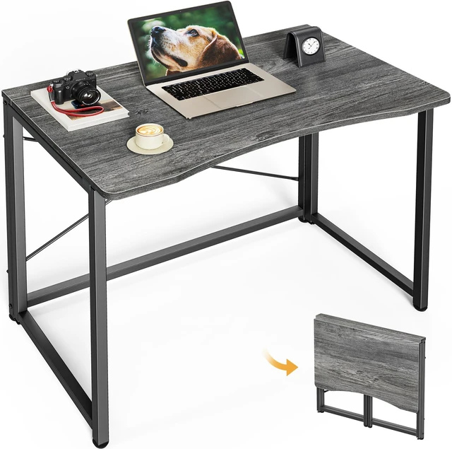 Main image of Folding Desk for Small Spaces, 31.5 Inch Foldable Computer Table | Easy Assembly, Small Writing Work Office Computer Desk, for Home Office, Study, Bedroom, Dorm, Space Saving, Grey