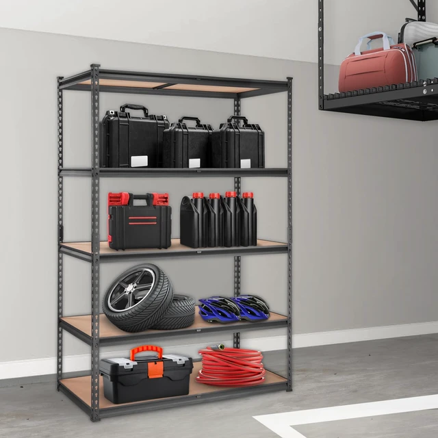 Alt view image 8 of 8 - Storage Shelves 5-Tier Adjustable 2000 lbs 48"x24"x72" Shelving Unit | Heavy Duty Garage Storage Metal Utility Rack Shelf for Kitchen, Pantry, Basement, Bathroom, Laundry, Living Room, Warehouse