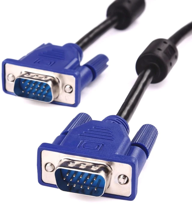 Alt view image 2 of 7 - LORDTRONICS VGA Cable 5FT | 15-Pin HD15 Male to Male SVGA Monitor Cable, 1080p | for PC, Laptop, Monitor, Projector & TV | Black