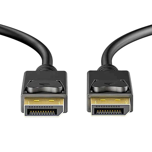 Alt view image 3 of 7 - LORDTRONICS DisplayPort to DisplayPort Cable 6FT | DP 1.2, 4K@60Hz, 2K@165Hz | for PC, Graphics Card, Gaming Monitor & Projector | Black