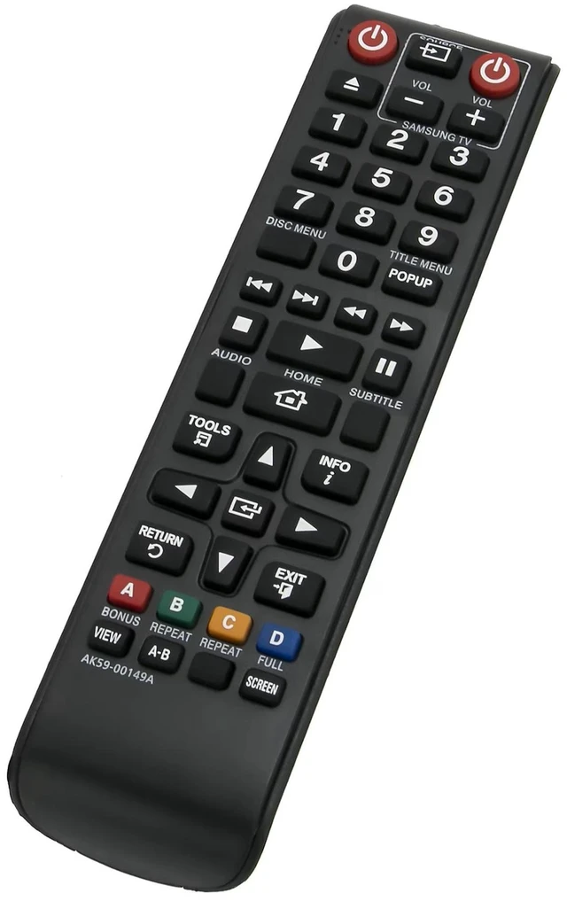 Alt view image 2 of 4 - LORDTRONICS Replacement Remote Control AK59-00149A | for Samsung Blu-ray / DVD Player BD-F5100, BD-H5900, BD-J5700 | Black