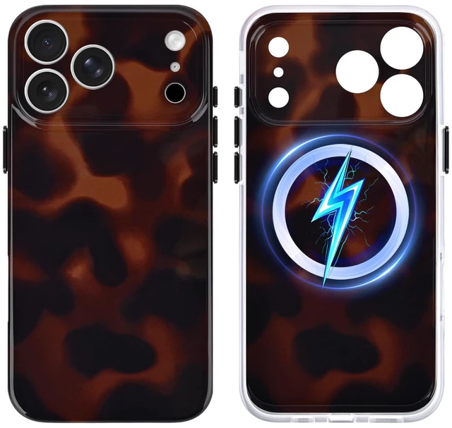 Main image of Magnetic for iPhone 17 Pro Max Case Cute Tortoise Shell Shockproof-Brown | Compatible with MagSafe, Full Camera Protection IMD Craft ScratchResistant TPU & PC Protective Phone Shell for Women Girls