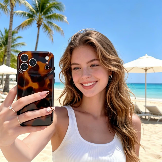 Alt view image 2 of 7 - Magnetic for iPhone 17 Pro Max Case Cute Tortoise Shell Shockproof-Brown | Compatible with MagSafe, Full Camera Protection IMD Craft ScratchResistant TPU & PC Protective Phone Shell for Women Girls